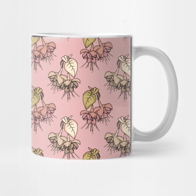 Fuchsia Flowers Pastel Colors by Amalus-files